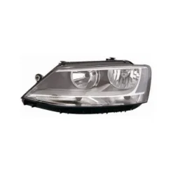 Phare optique avant gauche pour Volkswagen Jetta V phase 1 2011-2014, H7+H7, corps noir, avec feu diurne, Neuf