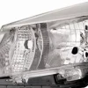 Phare Optique avant gauche pour TOYOTA YARIS III phase 1, 2011-2014, H4, fond chromé, contour noir