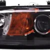 Phare Optique avant gauche pour FIAT PUNTO II phase 1, 2001-2003, H1+H1, électrique, fond noir