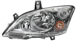 Phare Optique avant gauche pour MERCEDES VITO II ph.2 (W639) 2010-2014, H7+H7+H7, feu de jour diurne