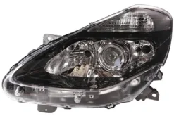 Phare Optique avant gauche pour RENAULT CLIO III phase 2, 2009-2012, H1+H7+H7, fond noir, Neuf
