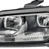 Phare Optique avant gauche pour AUDI A3 II ph.3 (3 portes) 2008-2012, H7+H7, noir, Neuf