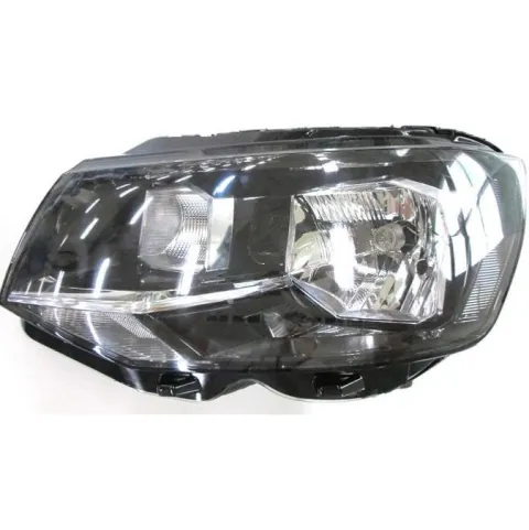 Phare Optique avant gauche pour VOLKSWAGEN TRANSPORTER T6 phase 1, 2015-2019, fond noir, H4+P21W, avec moteur, Neuf