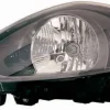 Phare Optique avant gauche pour FIAT PUNTO EVO, 2009-2011, H4, avec moteur, gris foncé, Neuf