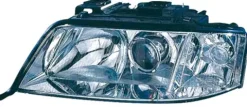 Phare Optique avant gauche pour AUDI A6 II ph. 1 1999-2001, H7+H1, gradateur, clignotant incolore