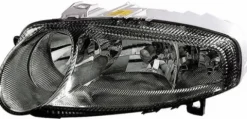 Phare optique avant gauche pour ALFA ROMEO 147 2000-2004, H7+H7+H1, corps noir, Mod. GTA, Neuf