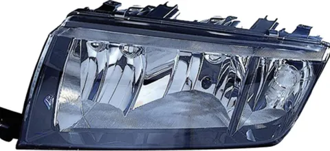 Phare Optique avant gauche pour SKODA FABIA I ph. 2 2004-2007, H7+H3, Corps noir, Mod. Junior, Neuf