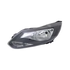 Phare optique avant gauche pour FORD FOCUS III phase 1, 2011-2014, H7+H1, fond noir, neuf