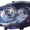 Phare Optique avant gauche avec cadre noir pour FIAT BRAVO depuis 2007, H1+H1, Neuf
