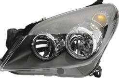Phare Optique avant gauche pour OPEL ASTRA H GTC 2004-2011, H7+H1, Corps Noir, Neuf