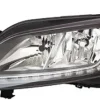 Phare Optique avant gauche pour PEUGEOT BOXER II phase 2 depuis 2014 >, H7+H7, (fond noir) feu LED