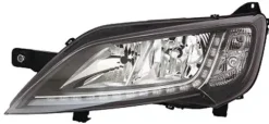Phare Optique avant gauche pour PEUGEOT BOXER II phase 2 depuis 2014 >, H7+H7, (fond noir) feu LED