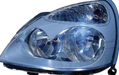 Phare Optique avant gauche pour RENAULT CLIO CAMPUS, 2006-2009, H7+H1, fond gris, Neuf