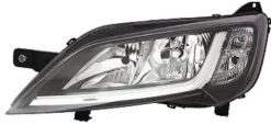 Phare Optique avant gauche pour PEUGEOT BOXER II phase 2 depuis 2014 >, H7+H7, (fond noir), Neuf
