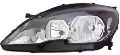 Phare Optique avant gauche pour PEUGEOT 308 II phase 1, 2013-2017, H7+HB3, fond noir, Neuf