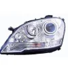 Phare optique avant gauche H7+H7 pour MERCEDES CLASSE ML Phase 2, 2008-2011 (W164), corps chromé, neuf