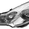 Phare Optique avant gauche pour CITROËN C3 II phase 1, 2009-2013, H7+H1, fond chromé, avec moteur,Neuf