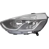 Phare Optique avant gauche pour RENAULT CLIO IV phase 2, 2016-2019, fond noir, H7+H1, avec moteur, Neuf