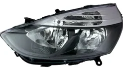 Phare Optique avant gauche pour RENAULT CLIO IV phase 1, 2012-2016, H7+H1, fond & contour noir