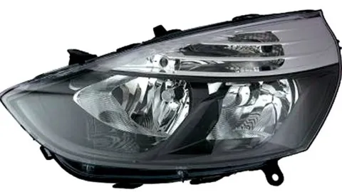 Phare Optique avant gauche pour RENAULT CLIO IV phase 1, 2012-2016, H7+H1, fond & contour noir