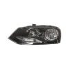 Phare Optique avant gauche pour VOLKSWAGEN POLO V phase 2, 2014-2017, TRENDLINE, H7+H7, fond noir, Neuf