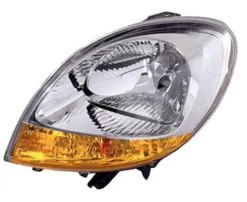 Phare Optique avant gauche pour RENAULT KANGOO I ph.2, 2003-2007 H4, chromé, feu clignotant orange