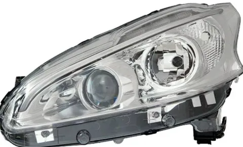 Phare Optique avant gauche pour PEUGEOT 208 phase 1, 2012-2015, H7+H7, à Led, Neuf