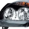 Phare Optique avant gauche pour RENAULT CLIO II phase 2, 2001-2003, H7+H1, fond noir, Neuf