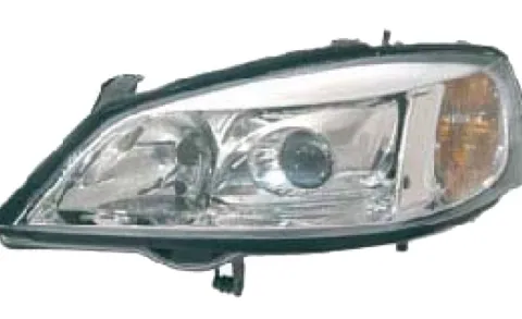 Phare Optique avant gauche pour OPEL ASTRA G 1998-2001, H7+HB3, Corps chromé, Neuf