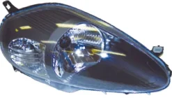 Phare Optique avant droit pour FIAT GRANDE PUNTO depuis 06/2008, H4, noir, Neuf