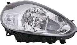 Phare Optique avant droit pour FIAT PUNTO EVO, 2009-2011, H4, fond chromé, Neuf