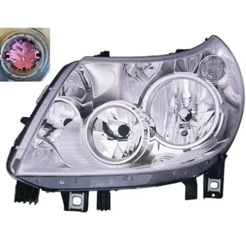 Phare Optique électrique avant gauche pour FIAT DUCATO 3 phase 1, 2011-2014, H7+H15+PY21, avec feu diurne, 8 pins, Neuf