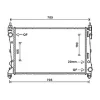 Radiateur de refroidissement moteur pour FIAT DOBLO II ph.1 2010-2015, OEM: 51812209, Neuf