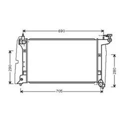 Radiateur de refroidissement moteur pour TOYOTA COROLLA 2000-2001, OEM: 1640021140, Neuf