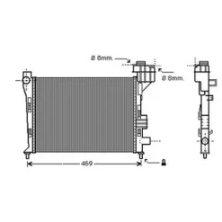 Radiateur de refroidissement moteur pour MERCEDES CLASSE A 1997-2001 (W168), OEM: 1685000002, Neuf