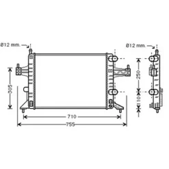 Radiateur de refroidissement moteur pour OPEL CORSA C ph.2 2003-2006, OEM: 1300236, Neuf