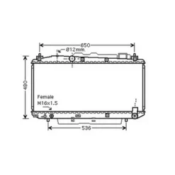 Radiateur de refroidissement moteur pour TOYOTA RAV4 2000-2003, OEM: 1640027061, Neuf