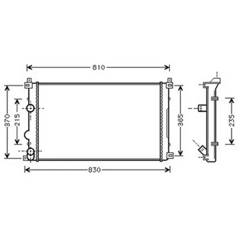 Radiateur de refroidissement moteur pour RENAULT MASTER II ph.2 2003-2010, OEM: 2140000QAH, Neuf