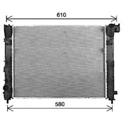 Radiateur de refroidissement moteur pour DACIA DOKKER ph.1 2012-2017, OEM: 214105FA0B, Neuf