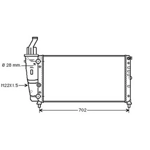 Radiateur de refroidissement moteur pour FIAT PUNTO I 1993-1999, OEM: 46527489, Neuf