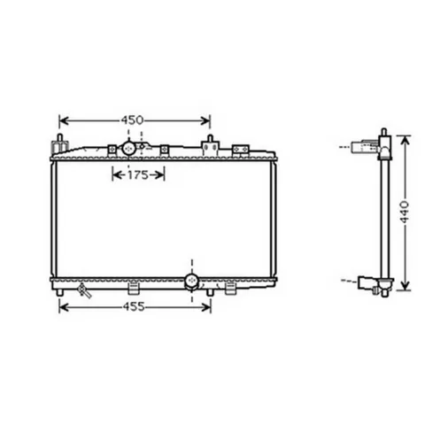 Radiateur de refroidissement moteur pour TOYOTA YARIS I ph.2 2003-2005, OEM: 164003308087, Neuf