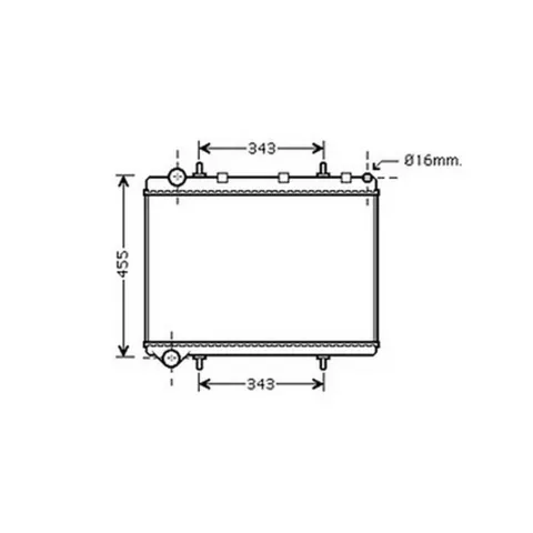 Radiateur de refroidissement moteur pour PEUGEOT 307 ph.2 2005-2008, OEM: 1330K1, Neuf