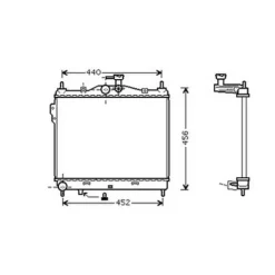 Radiateur de refroidissement moteur pour HYUNDAI GETZ ph.2 2006-2009, OEM: 253101C350, Neuf