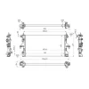 Radiateur de refroidissement moteur pour FIAT DUCATO III ph.1 2006-2014, OEM: 1680409380, Neuf
