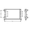 Radiateur de refroidissement moteur pour FIAT DOBLO I ph.2 2006-2010, OEM: 46749005, Neuf
