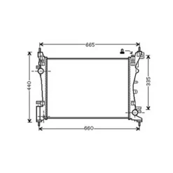 Radiateur de refroidissement moteur pour FIAT GRANDE PUNTO 2005-2009, OEM: 51864284, Neuf