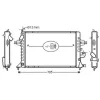 Radiateur de refroidissement moteur pour OPEL ZAFIRA A 1999-2005, OEM: 1300209, Neuf