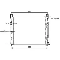 Radiateur de refroidissement moteur pour MERCEDES CITAN 2012-2021 (W415), OEM: A4155000102, Neuf