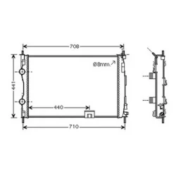 Radiateur de refroidissement moteur pour NISSAN QASHQAI I ph.2 2010-2014, OEM: 21400JD70A, Neuf