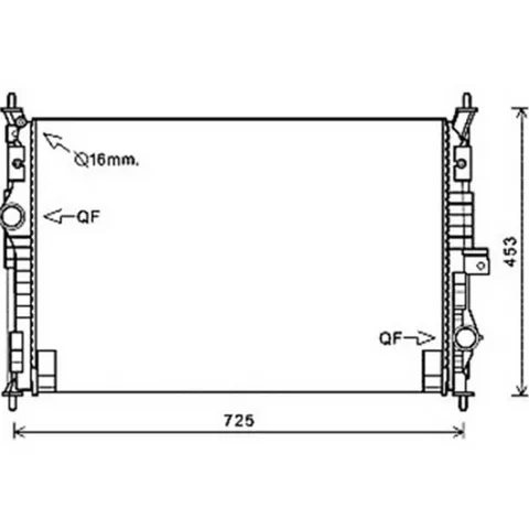 Radiateur de refroidissement moteur pour CITROËN C4 PICASSO I ph.2 2010-2013, OEM: 9673628780, Neuf